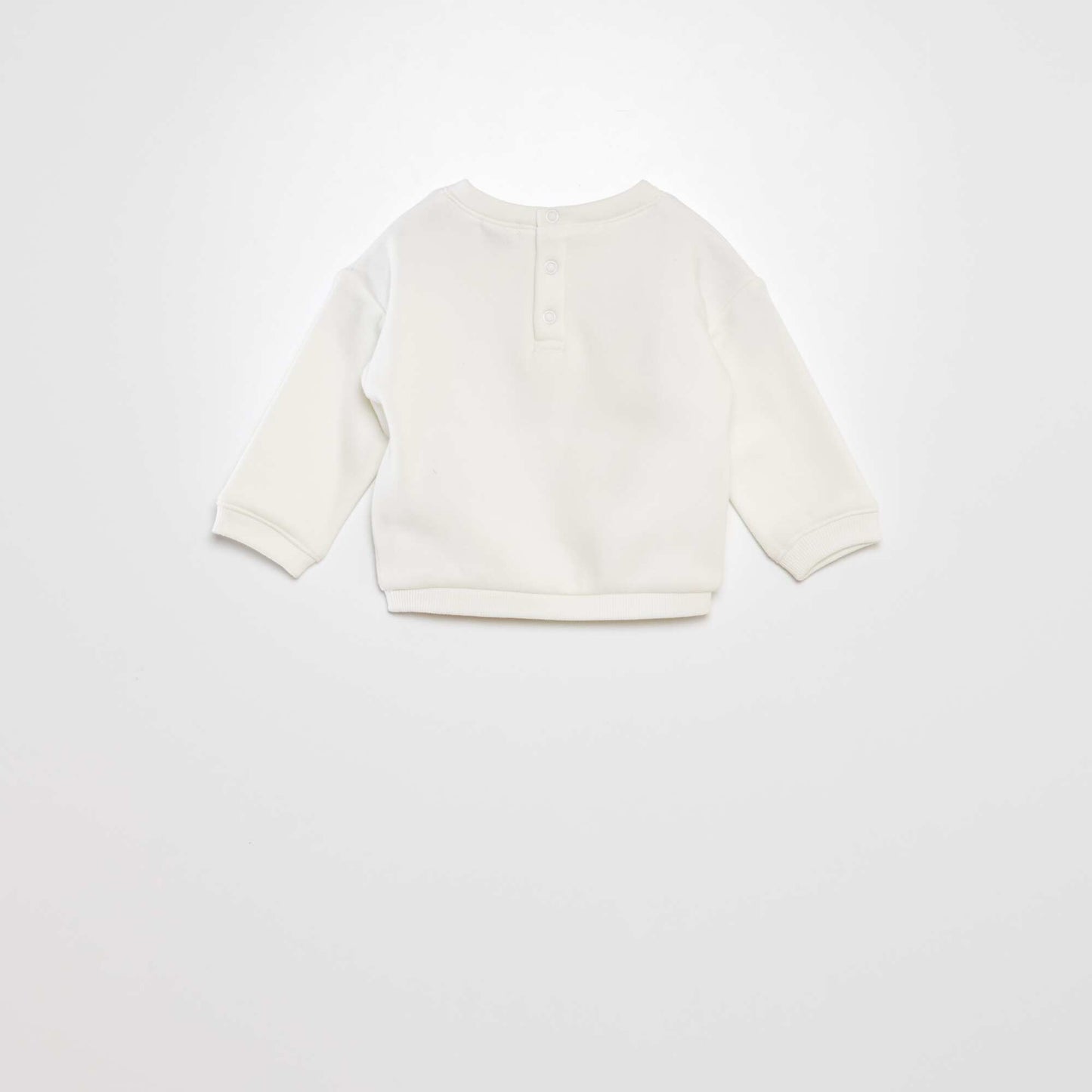 Printed sweatshirt fabric sweater WHITE
