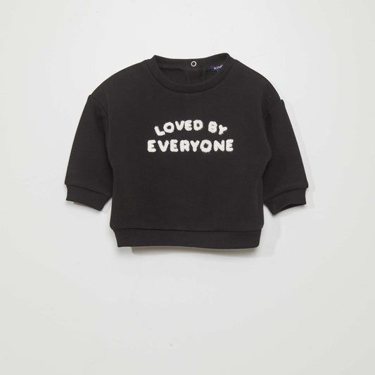 Printed sweatshirt BLACK