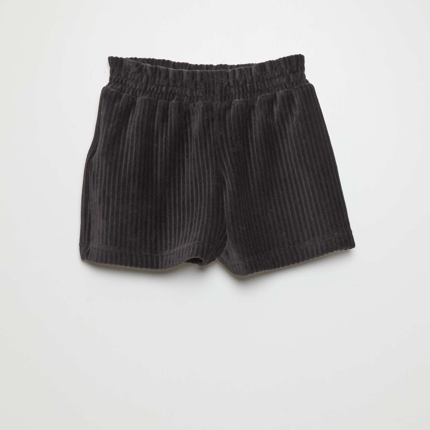 Velour knit shorts BLACK