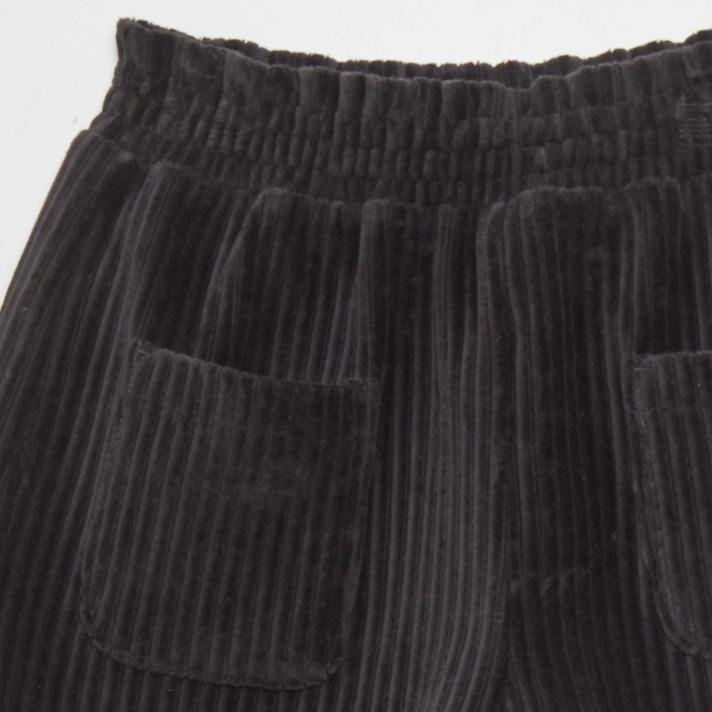 Velour knit shorts BLACK