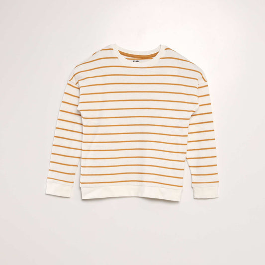 Striped sweatshirt WHITE