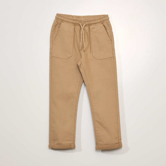 Jogger-style chinos BEIGE