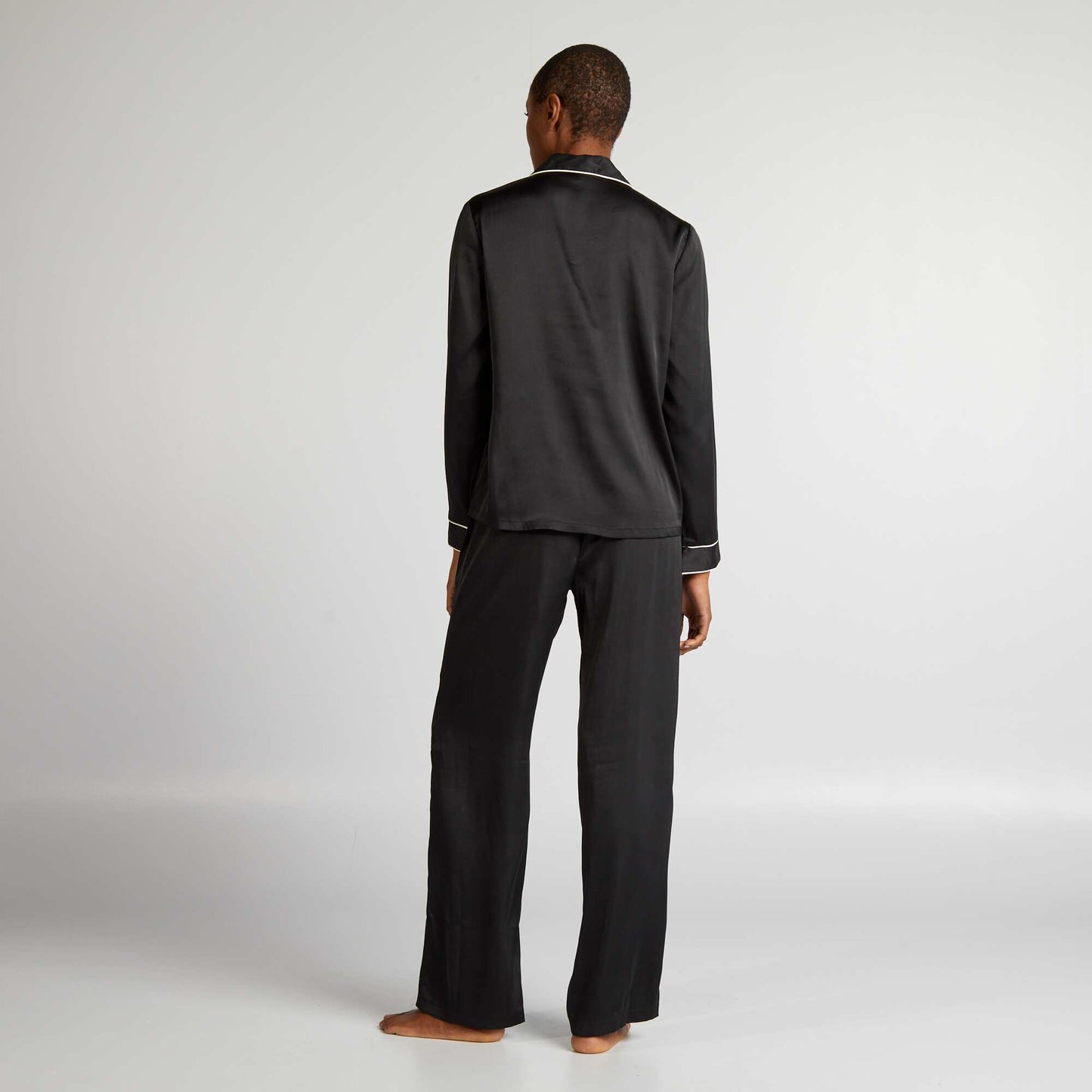 Shirt + trousers pyjama set - 2-piece set black
