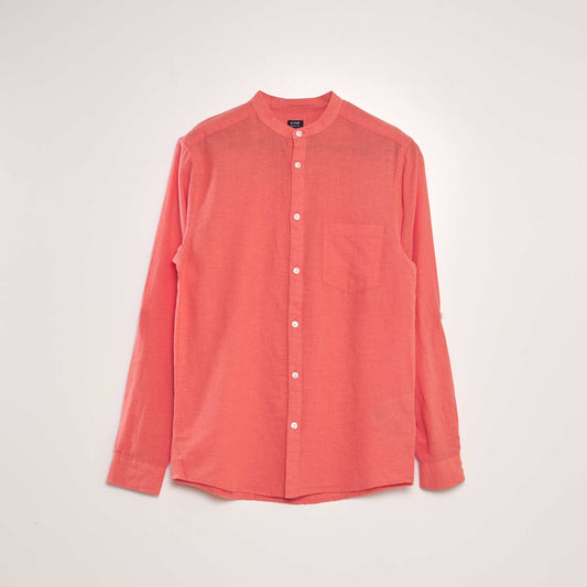 Mandarin collar shirt PINK