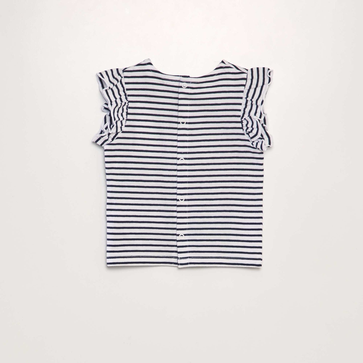 Ruffled T-shirt WHITE