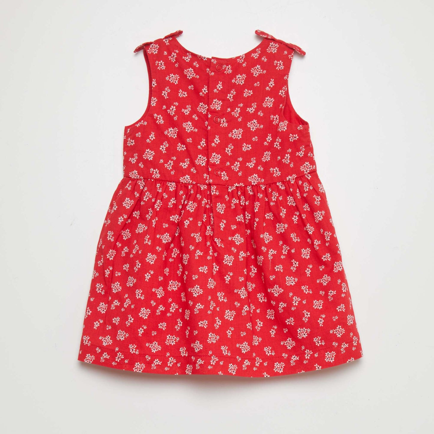 Sleeveless patterned dress RED