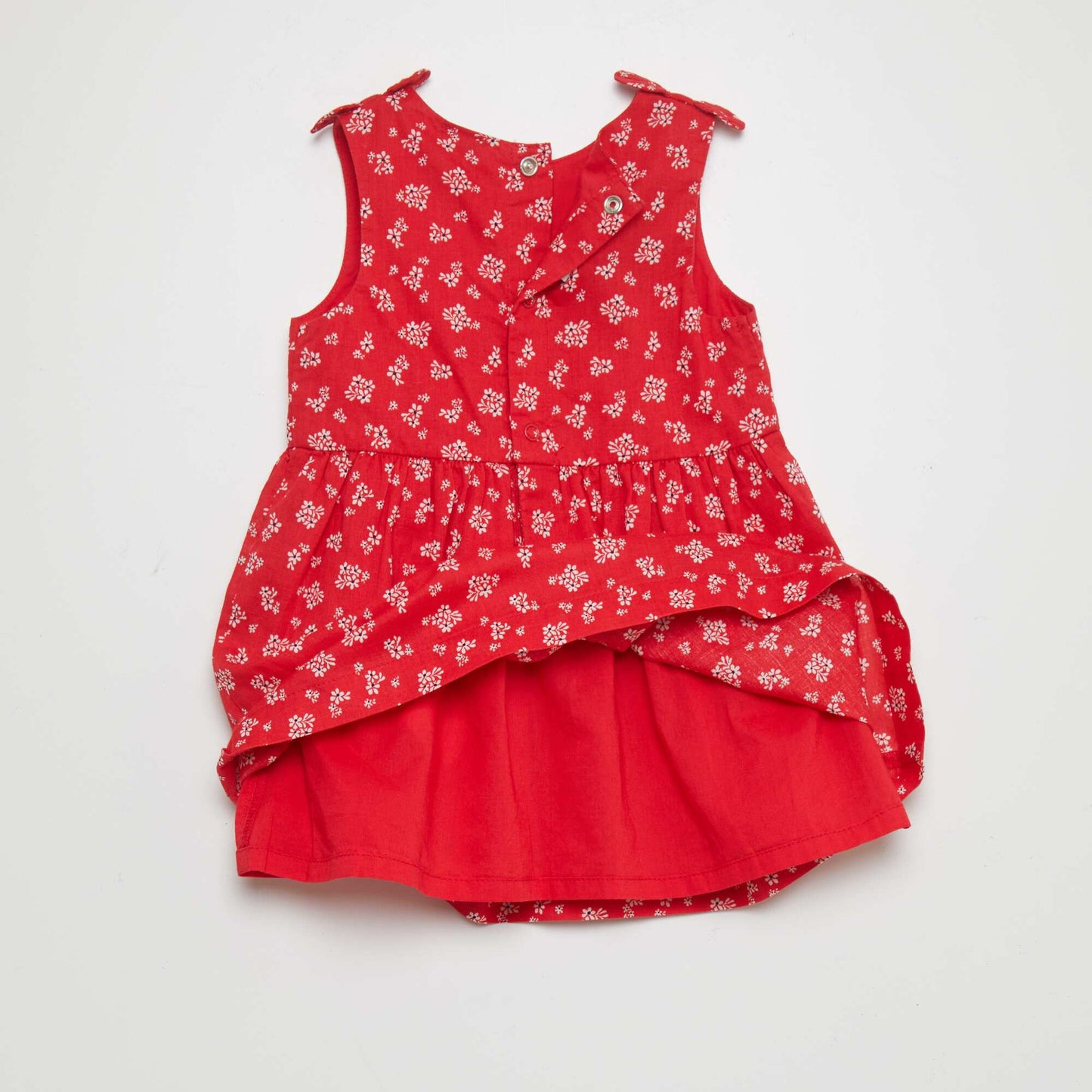 Sleeveless patterned dress RED