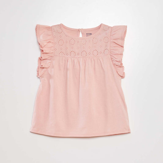 Embroidered T-shirt PINK