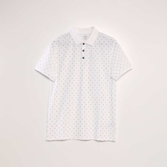 Fancy polo shirt WHITE