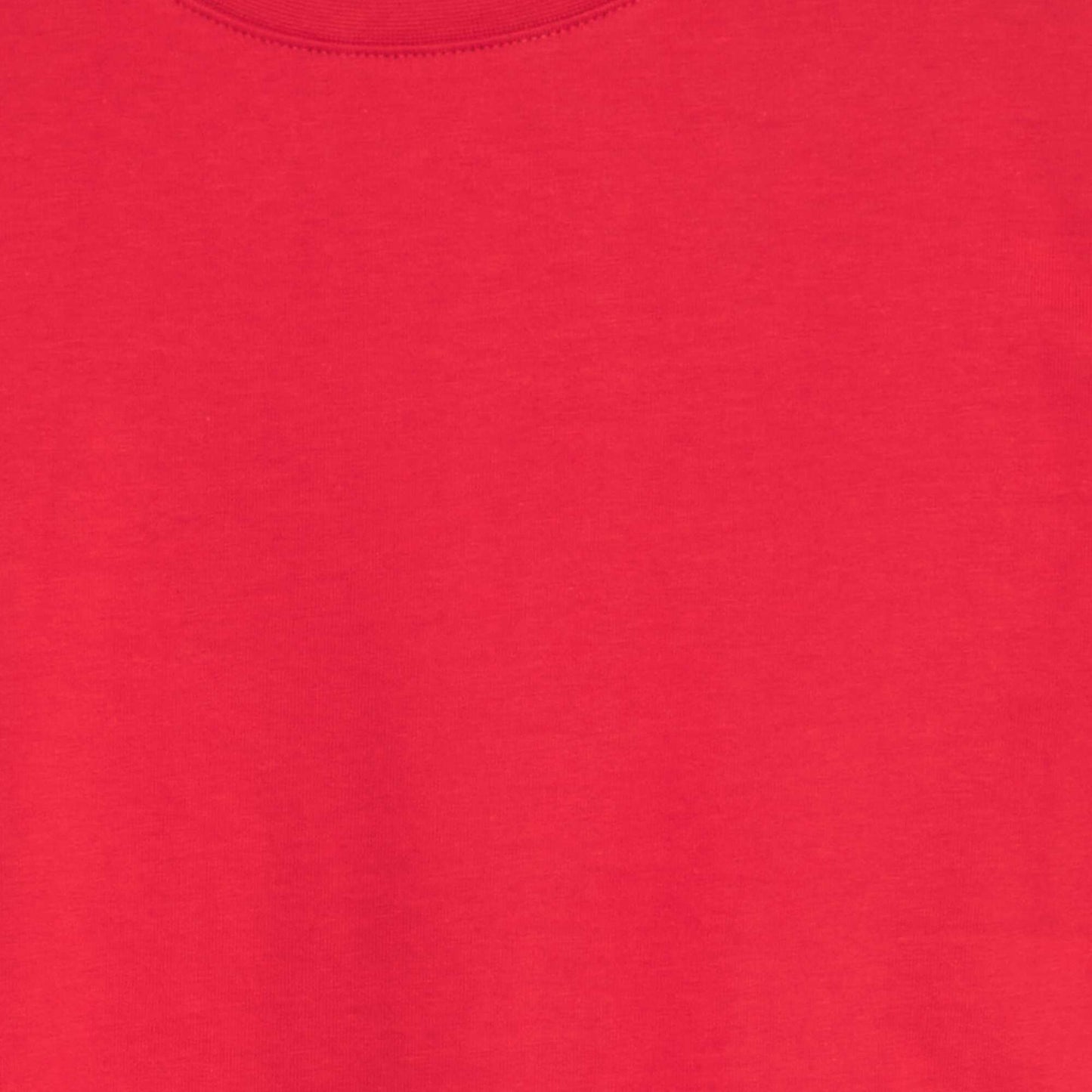 تي شيرت من نسيج جيرسي سميك عادي - قطن قوي أحمر