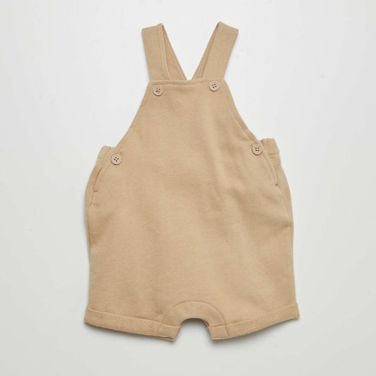 French terry dungarees BEIGE