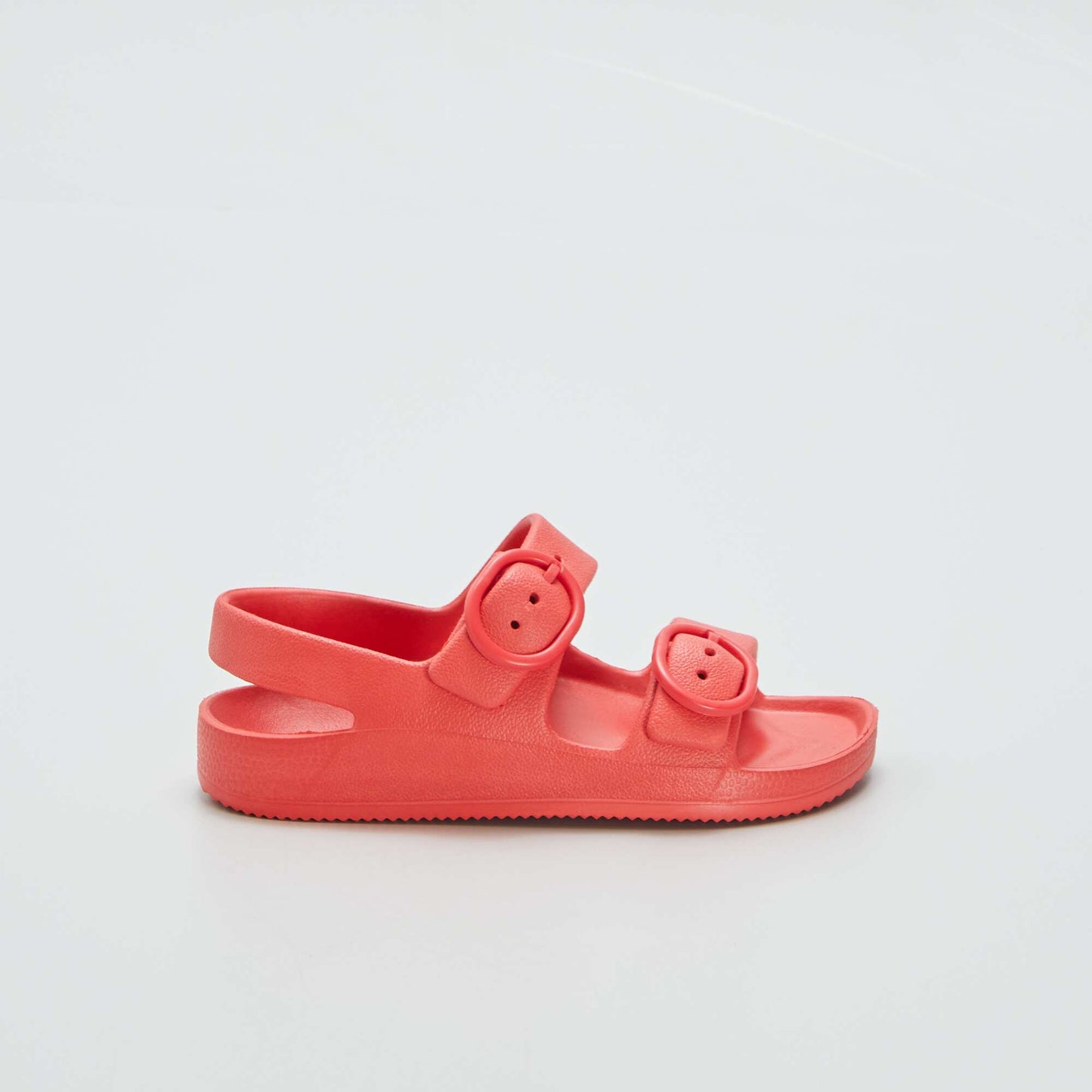 Flat sandals with straps RED