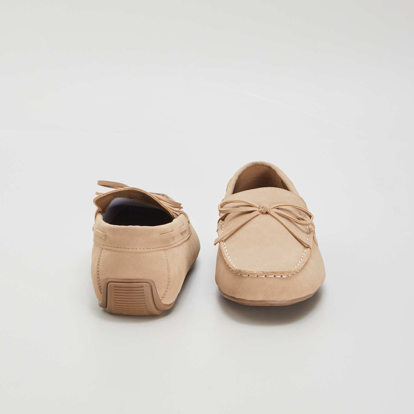 Synthetic loafers beige