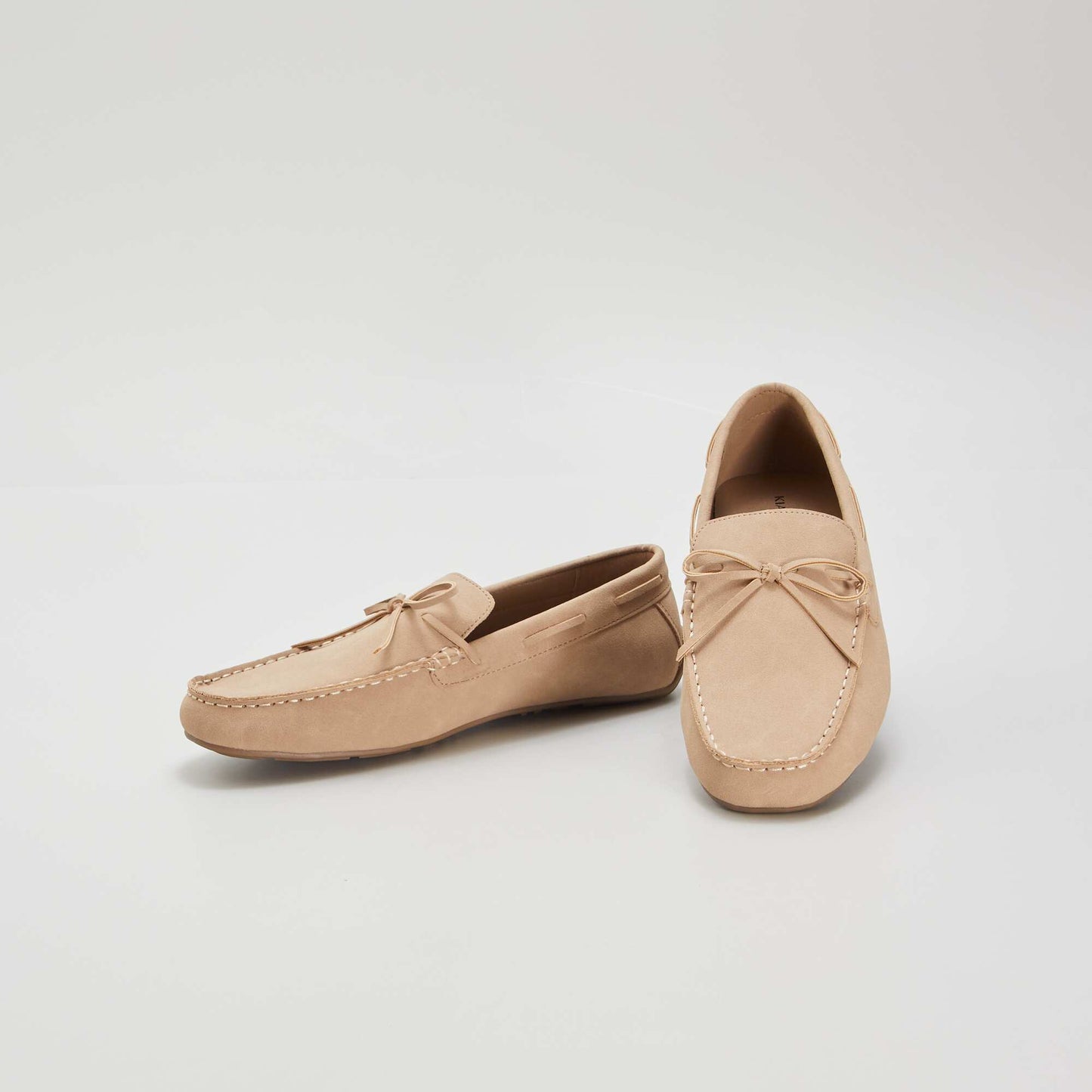 Synthetic loafers beige