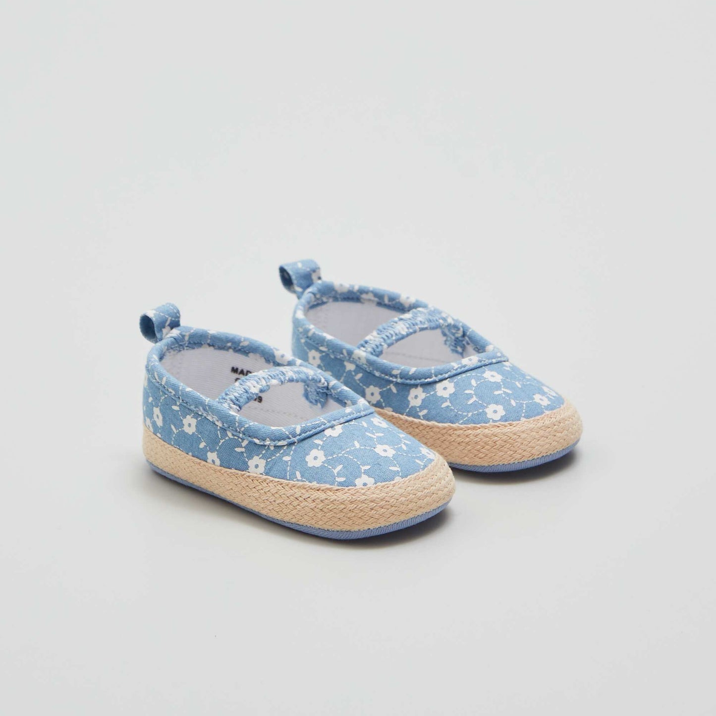 Printed espadrille-style sandals BLUE