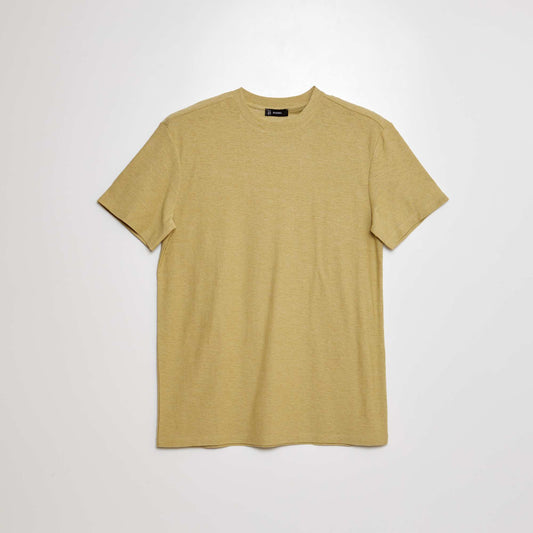 Textured knit T-shirt GREEN