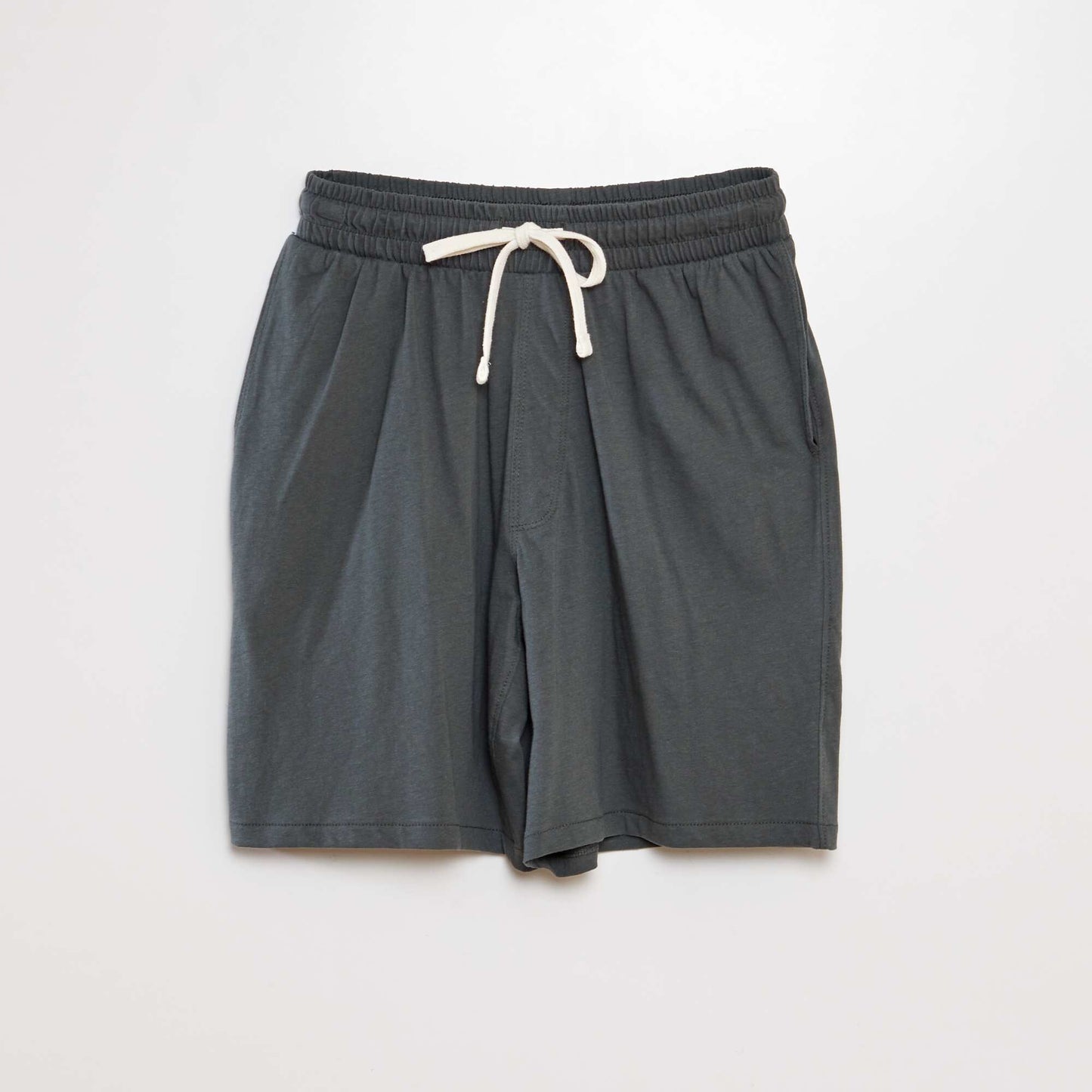 بيجامة قطنية قصيرة كاكي