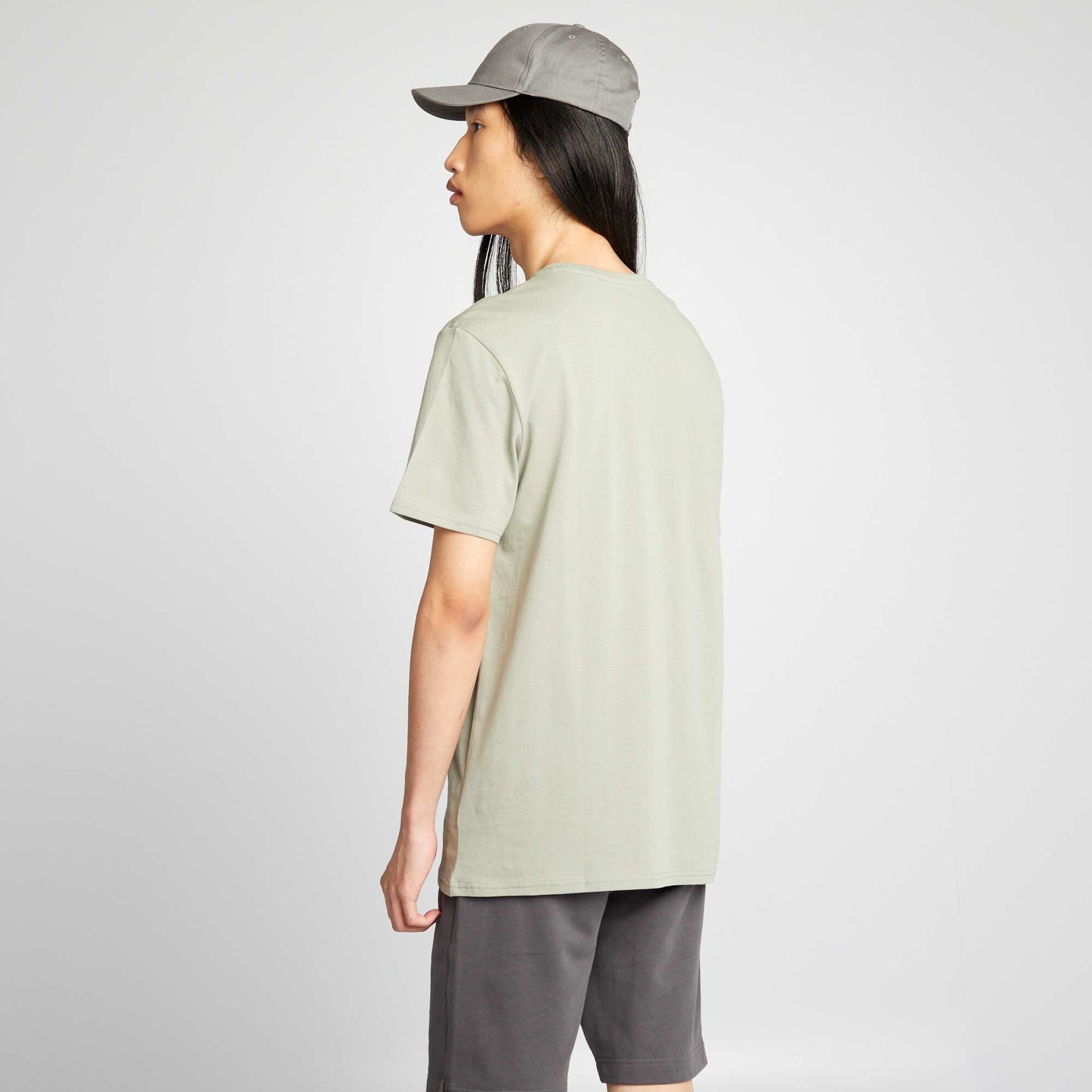 Round-neck jersey T-shirt GREEN