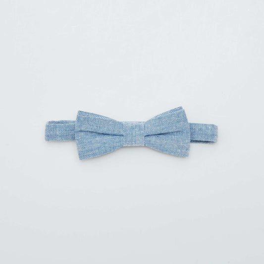 Linen-style bow tie BLUE