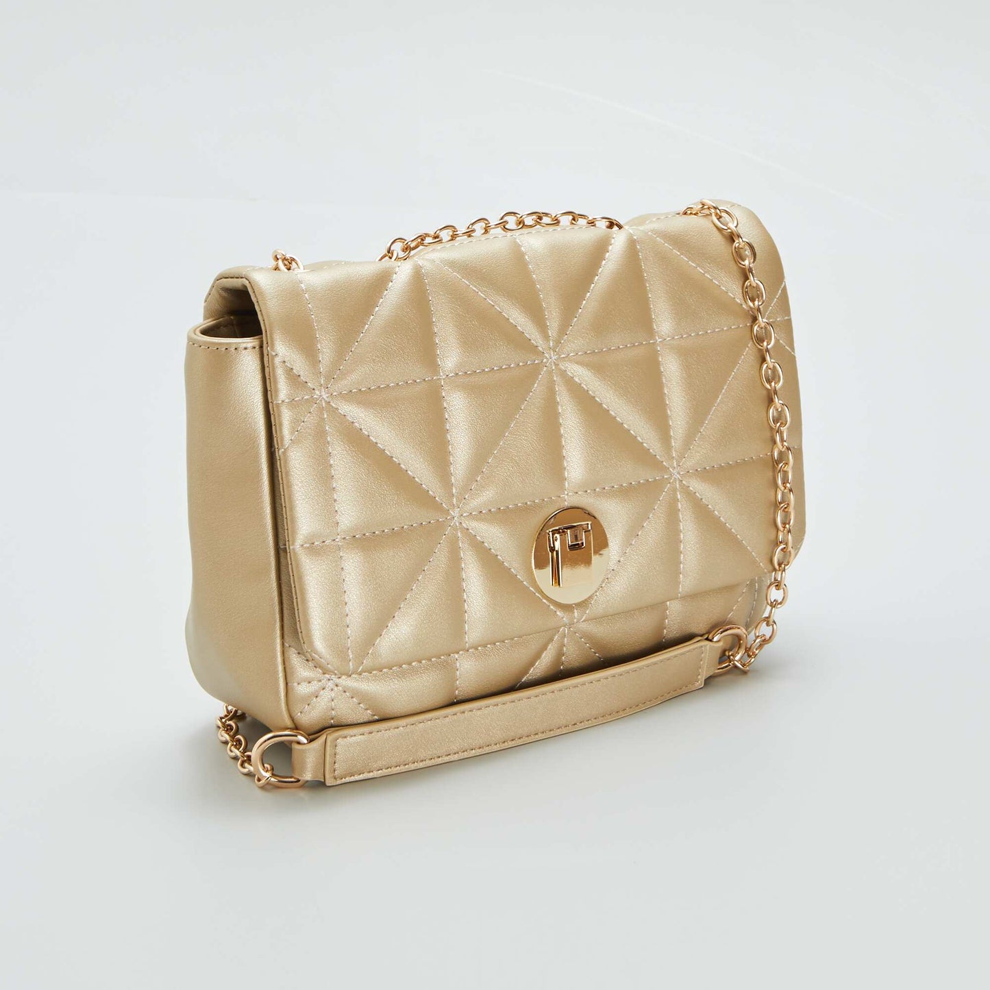 Quilted-effect shoulder bag YELLOW