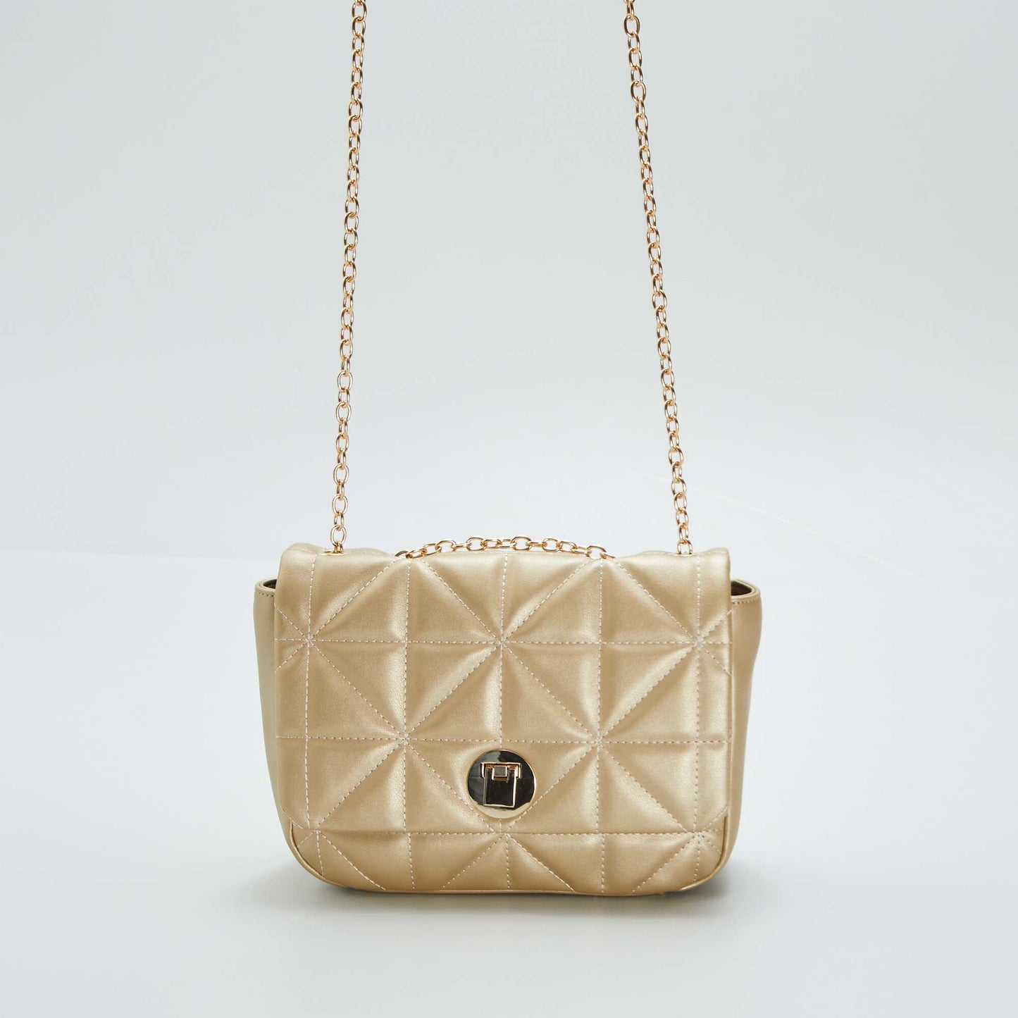 Quilted-effect shoulder bag YELLOW