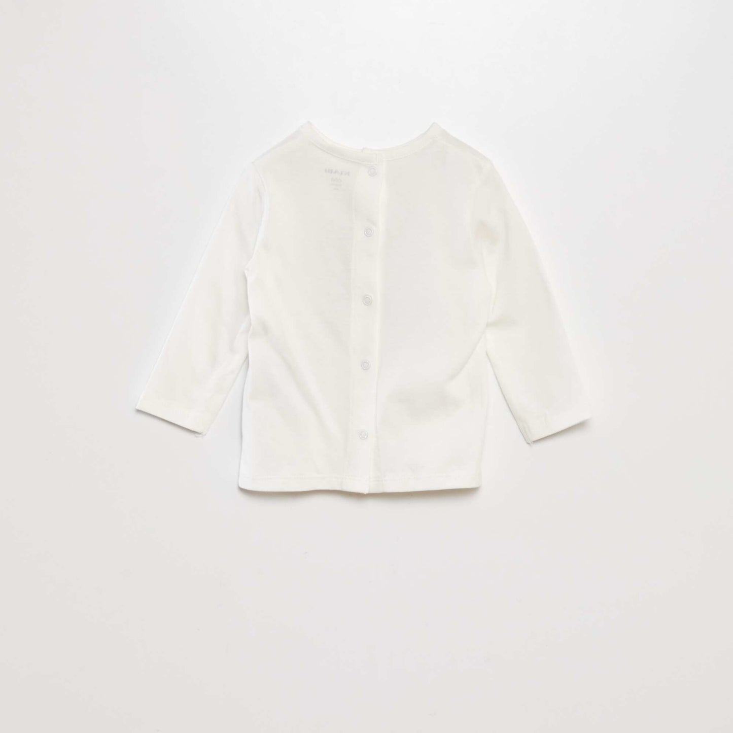 طباعة بأكمام قصيرة تيشرت أبيض