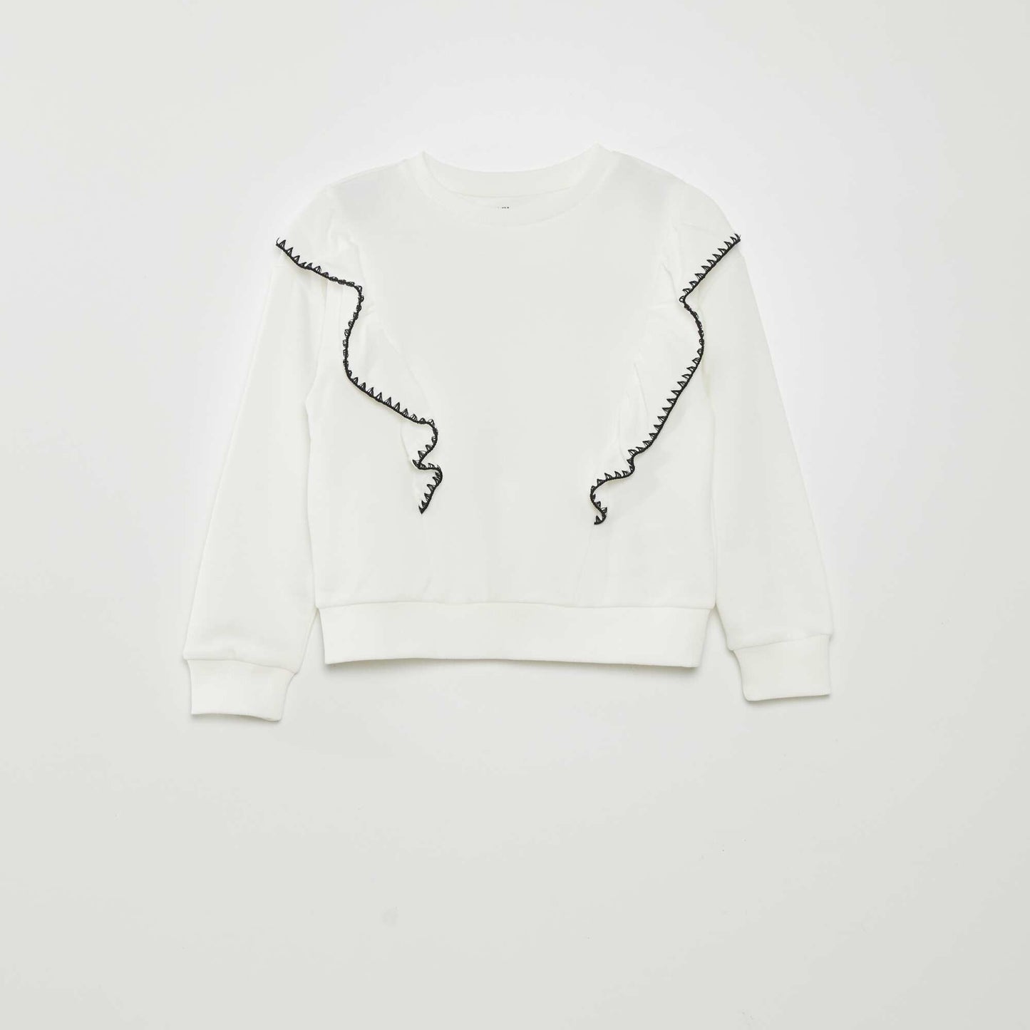Ruffled sweater WHITE