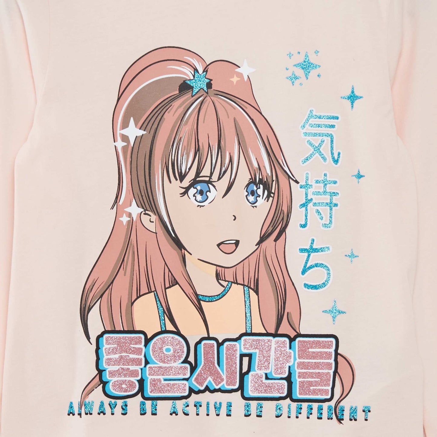 Long-sleeved 'Manga' T-shirt PINK