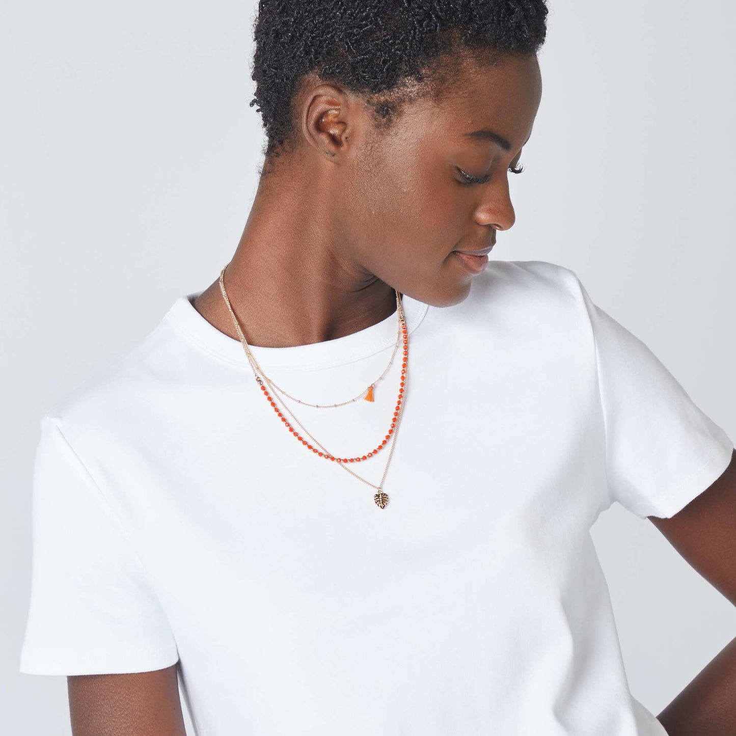 تي شيرت قطني سميك أبيض