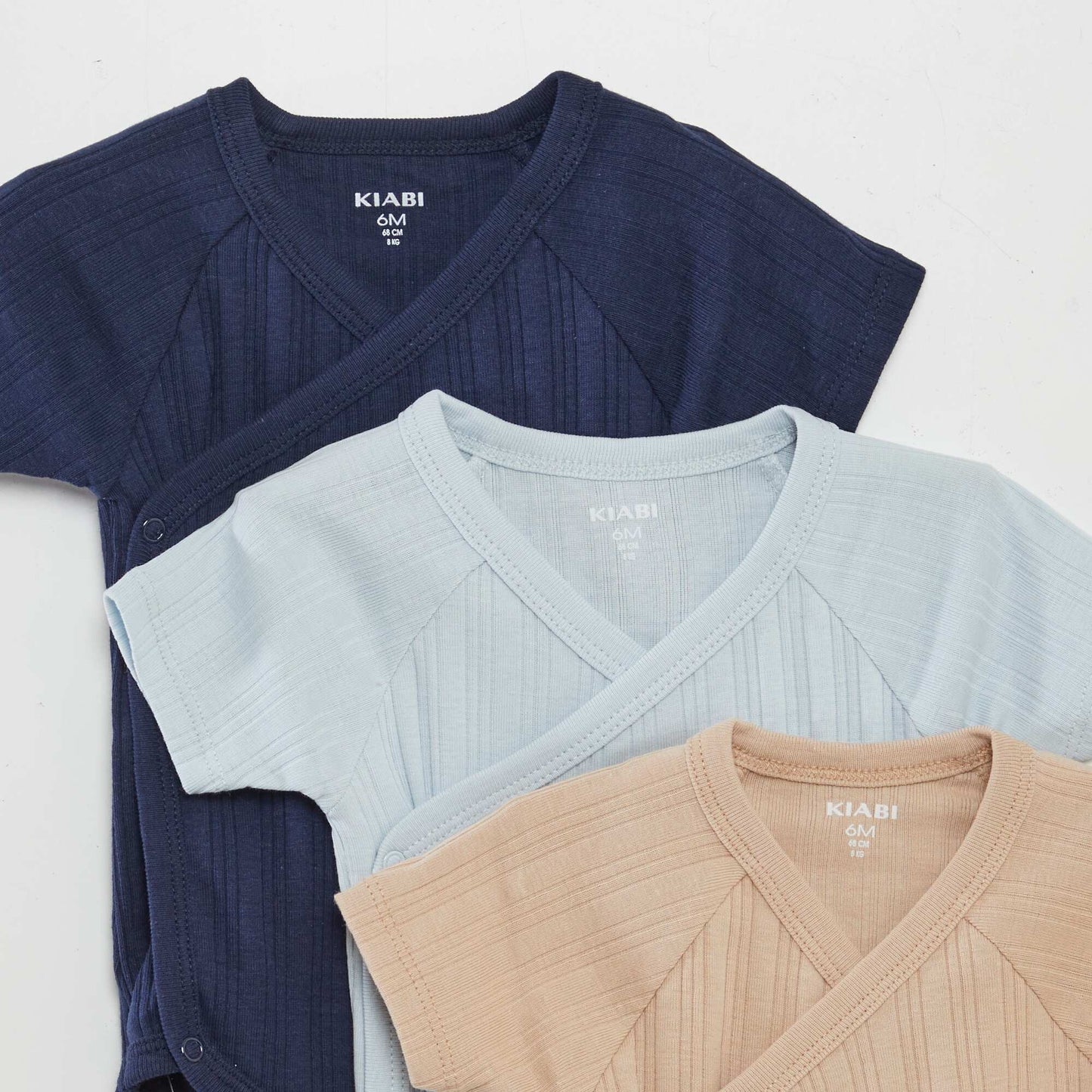 عبوة من 3 بدلات مضلعة مضلعة باللون الأزرق