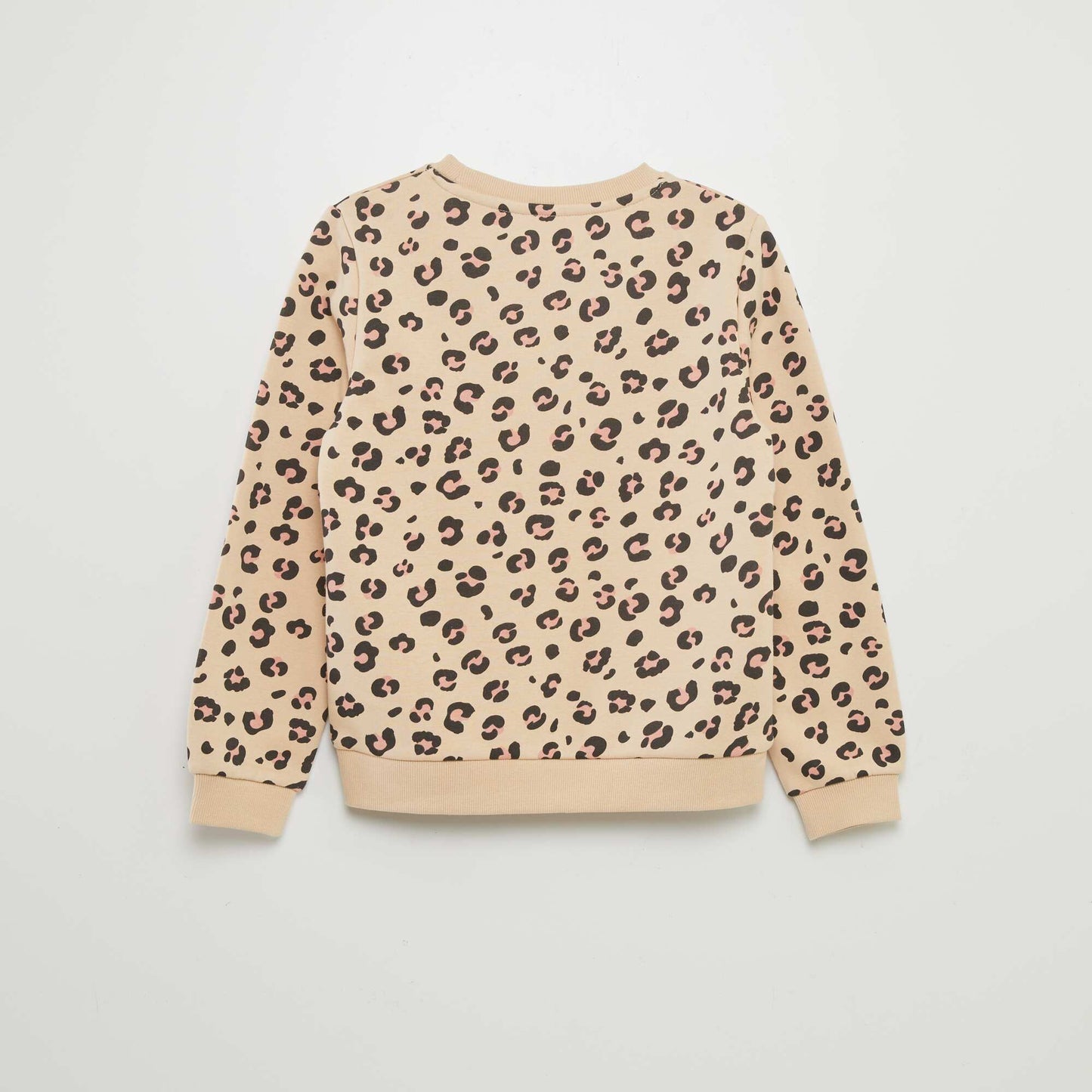 Round neck sweatshirt with lettering BROWN