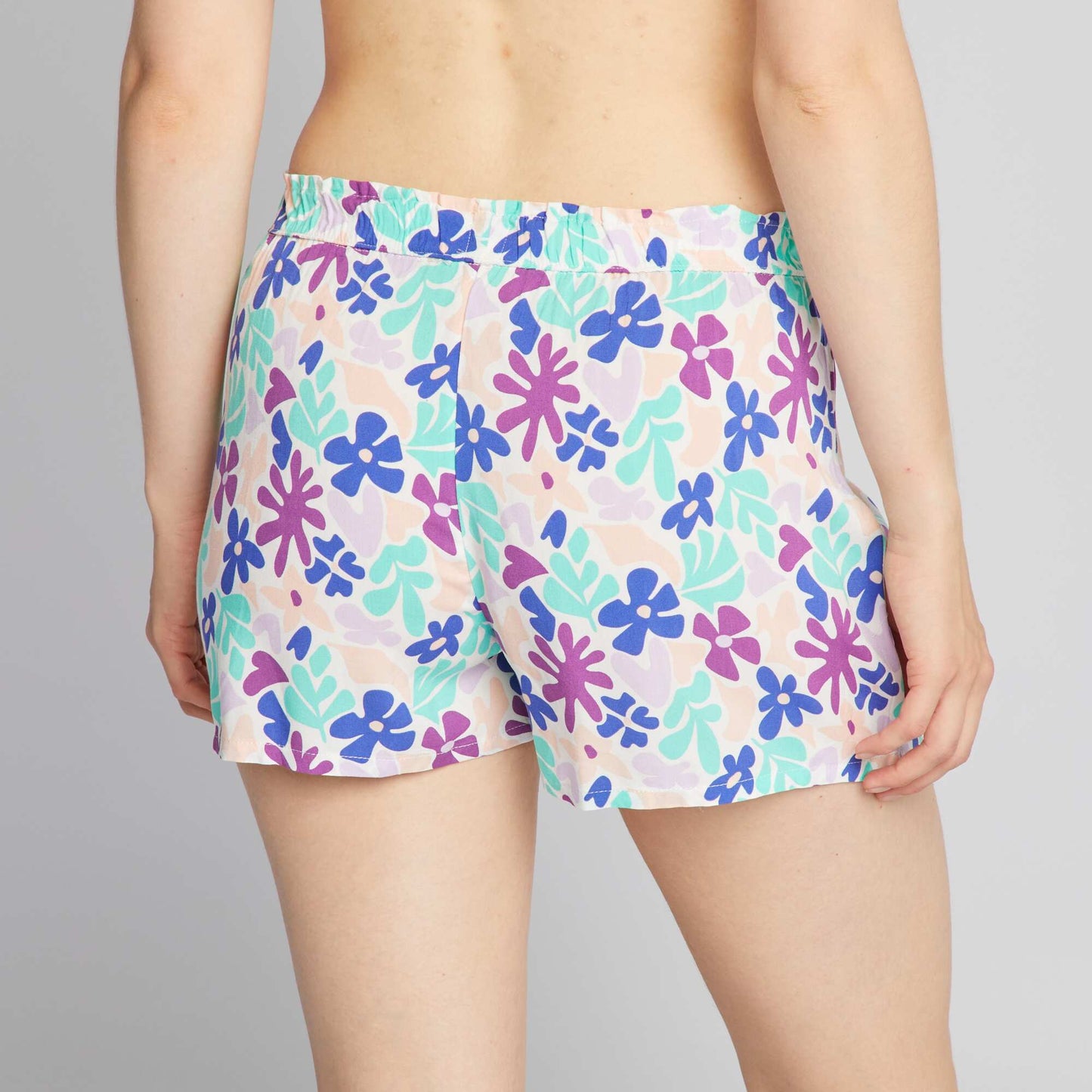 Printed pyjama shorts WHITE