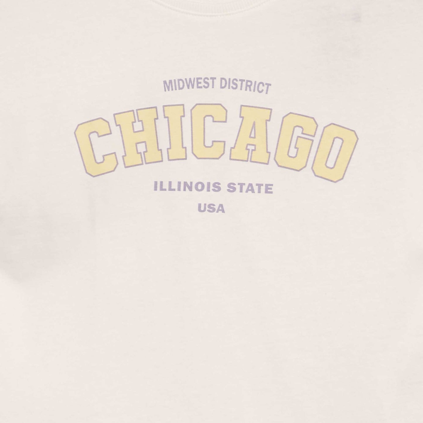 طباعة بأكمام قصيرة تيشرت أبيض