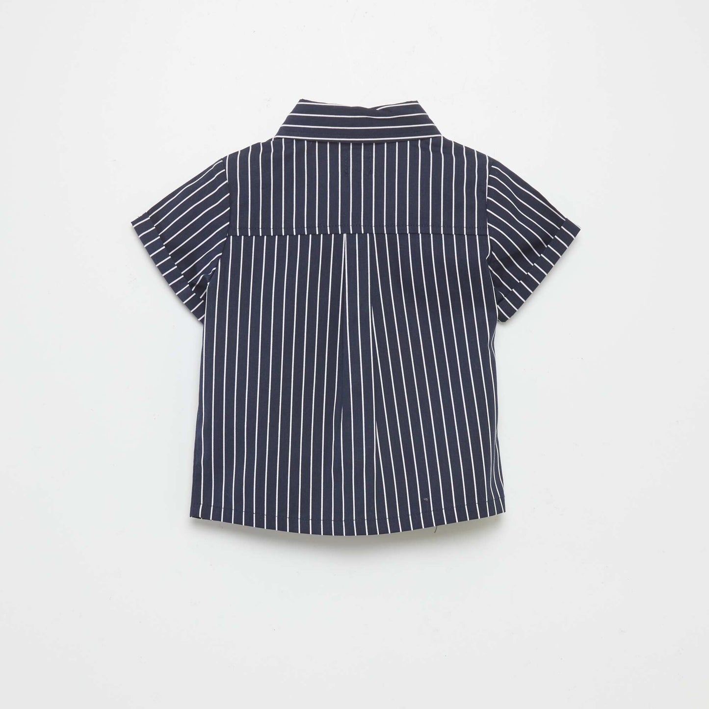 Printed poplin shirt BLUE