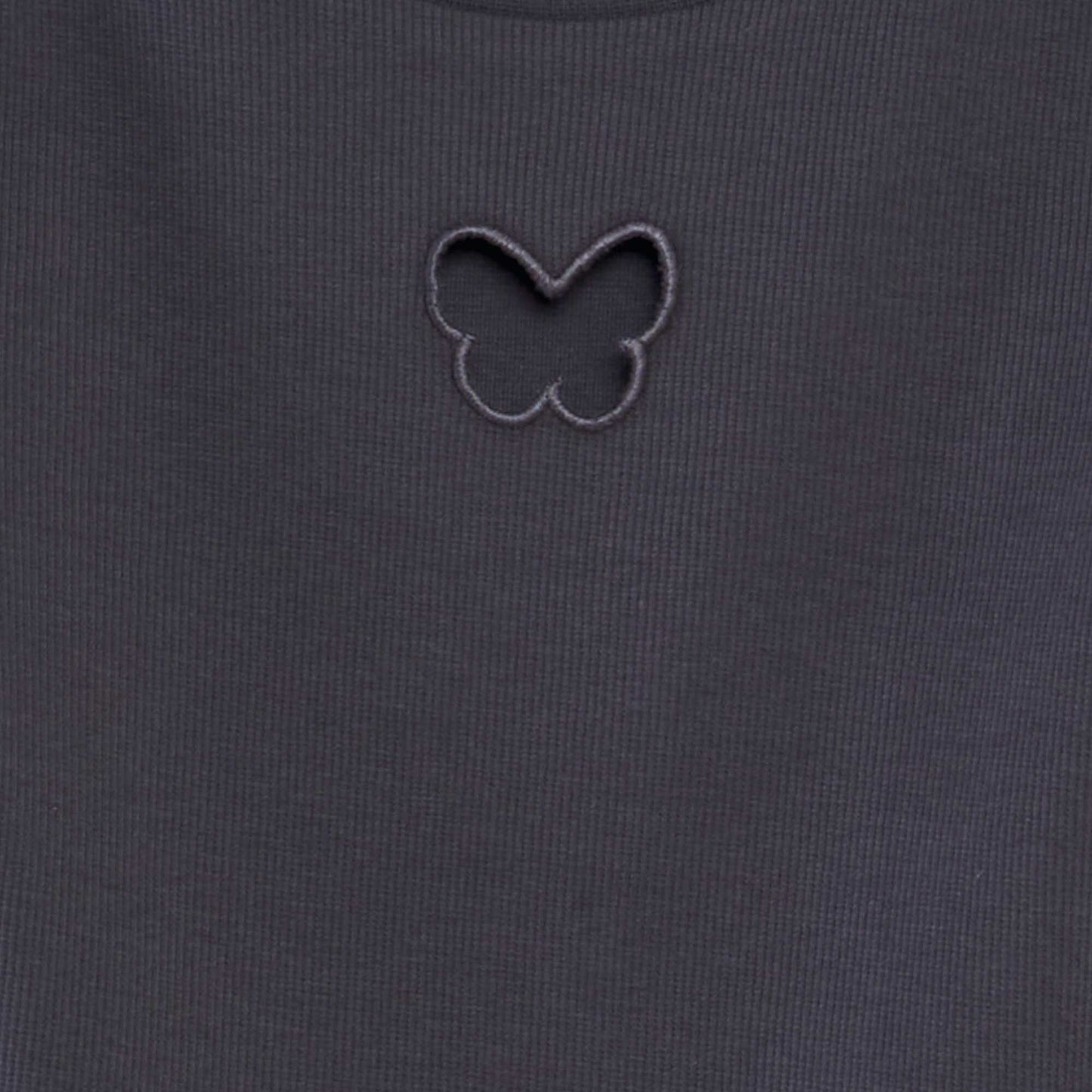 T-shirt with cut-out at the front BLACK