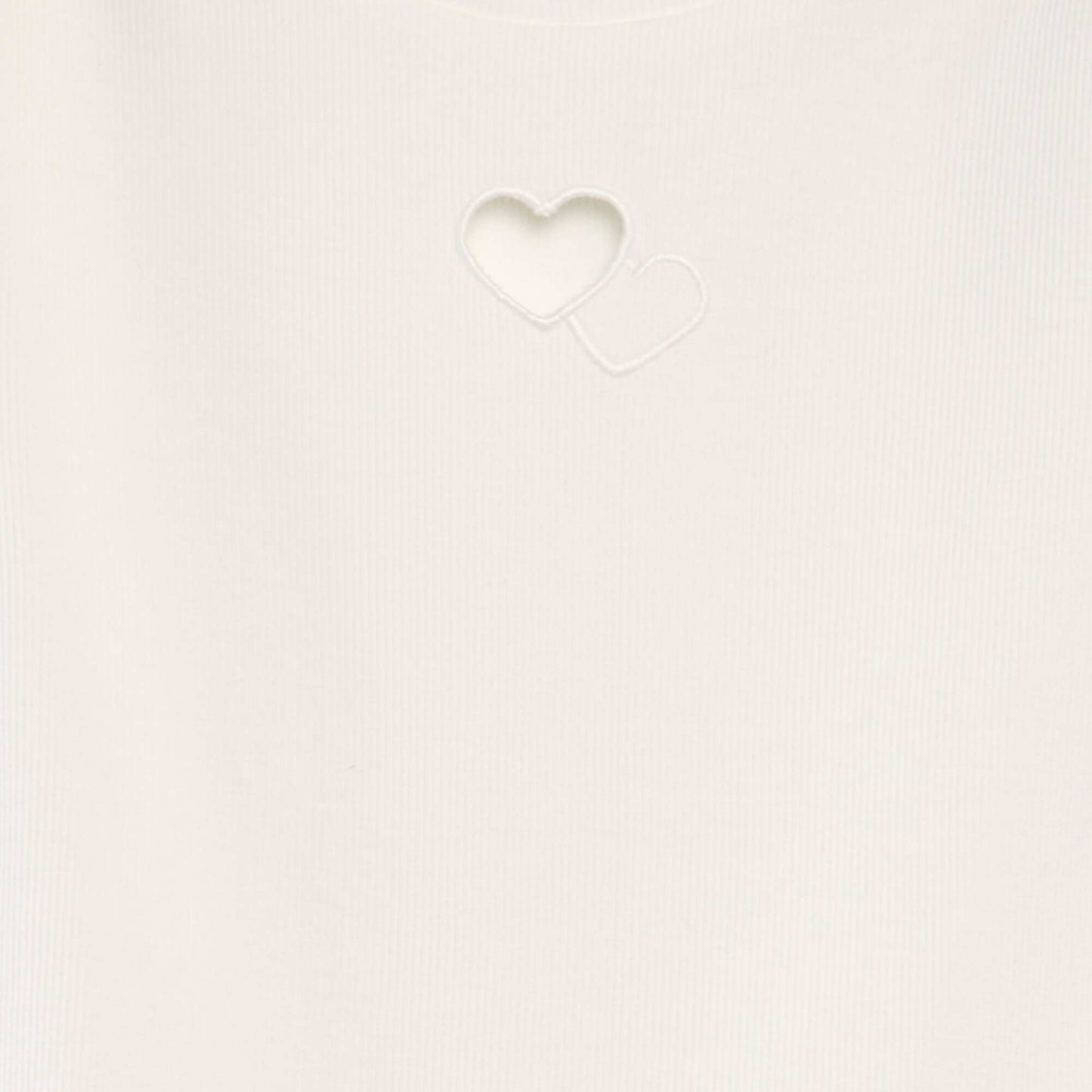 T-shirt with cut-out at the front WHITE