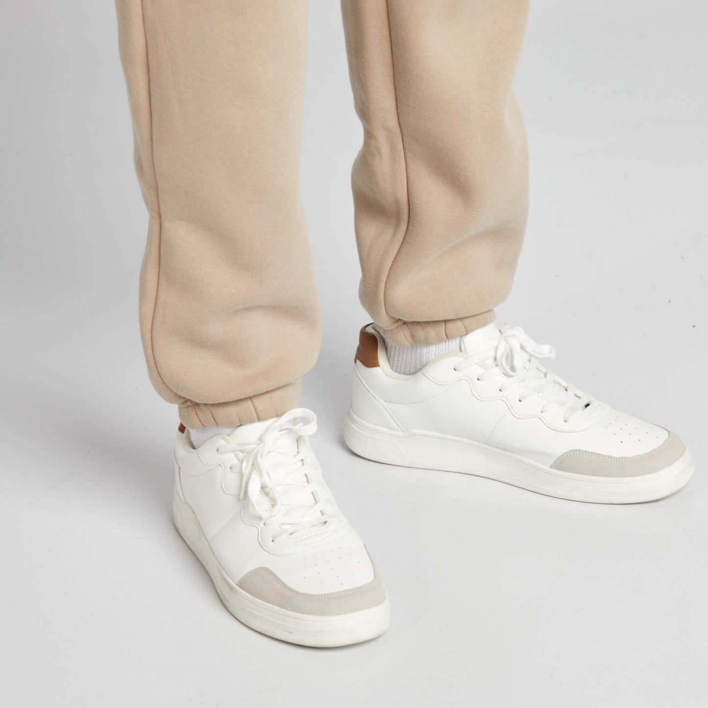 بنطال رياضي عادي عادي سادة بيج