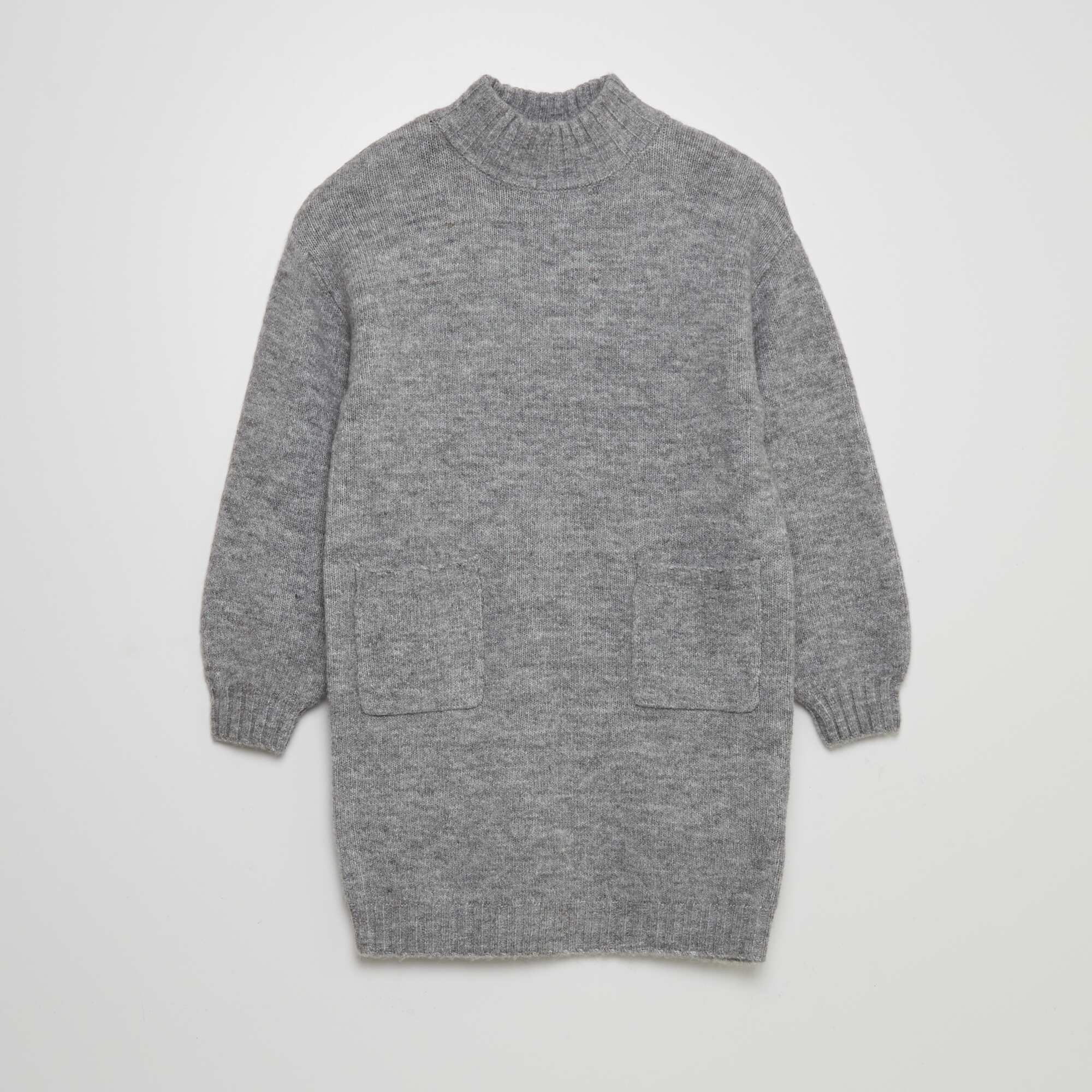 Knit jumper dress GREY – Kiabi KSA