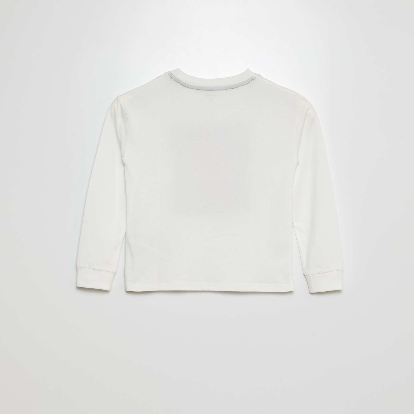 Long-sleeved printed T-shirt WHITE