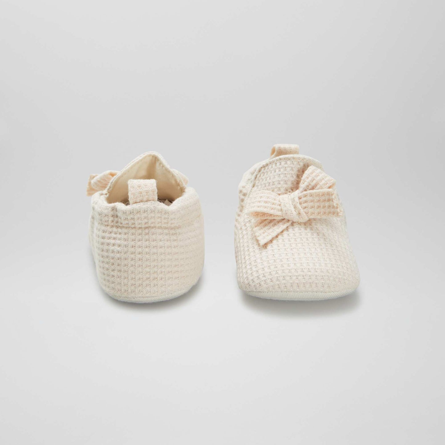 Waffle-knit slippers WHITE
