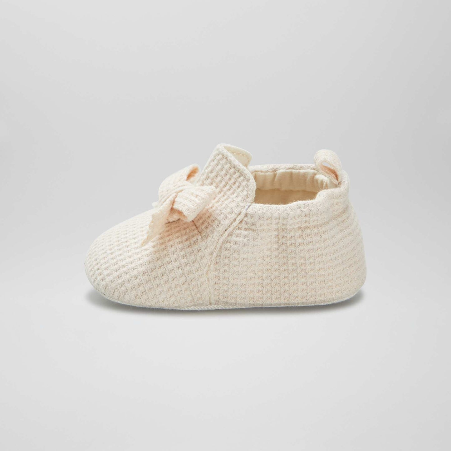 Waffle-knit slippers WHITE