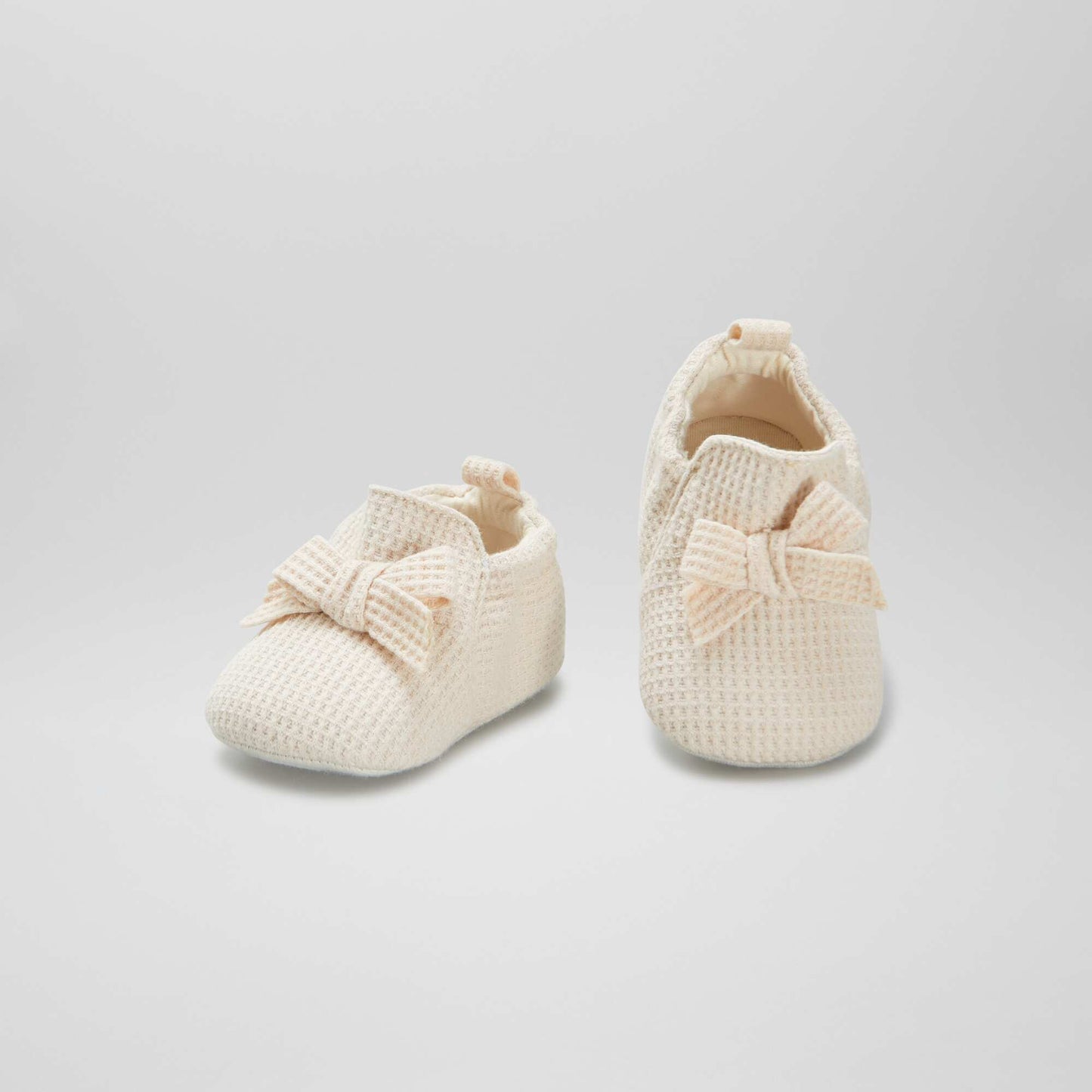Waffle-knit slippers WHITE