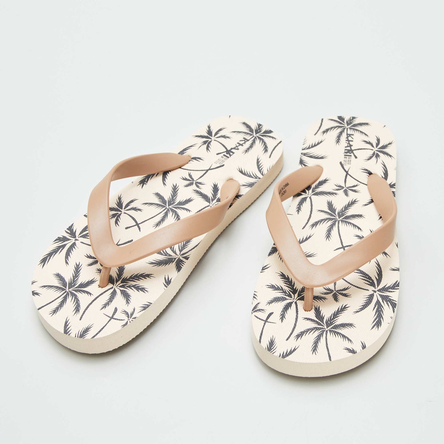 Patterned flip-flops BEIGE