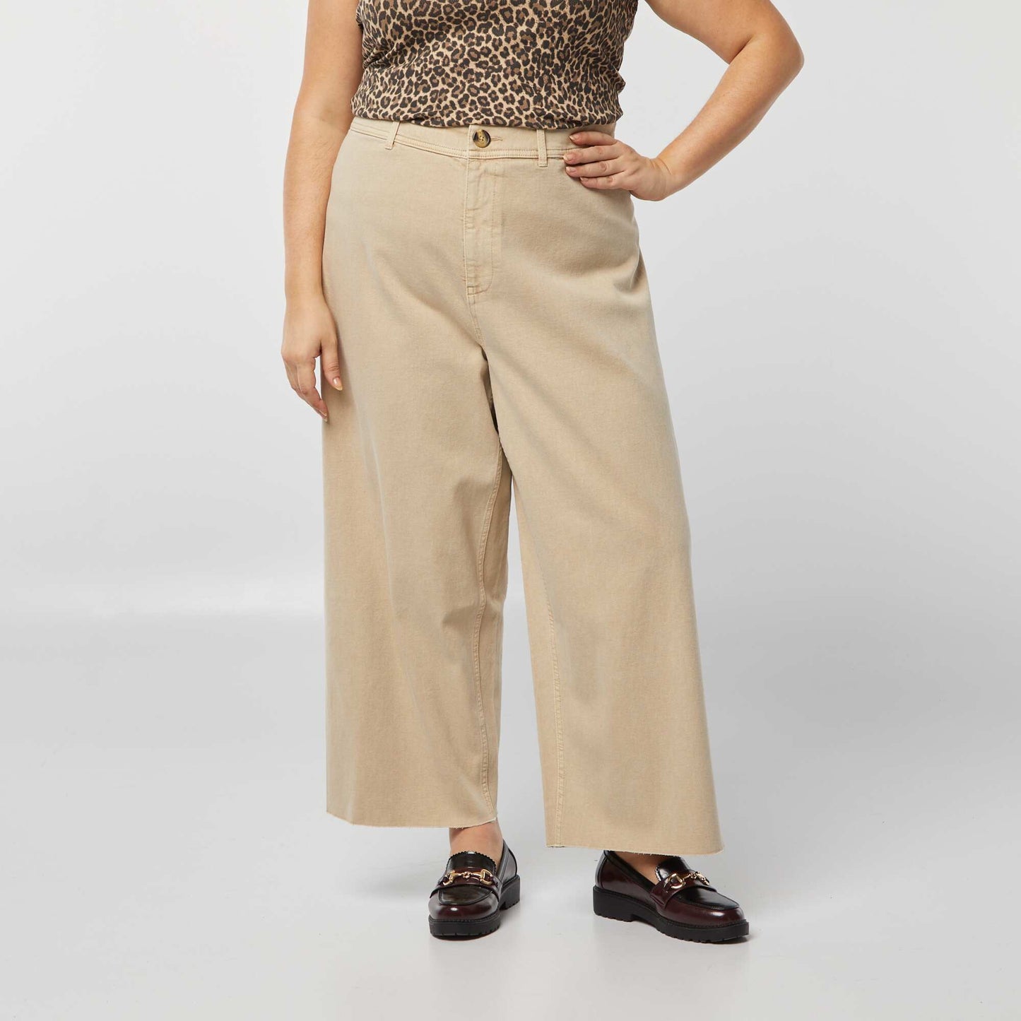 Wide-leg trousers BEIGE