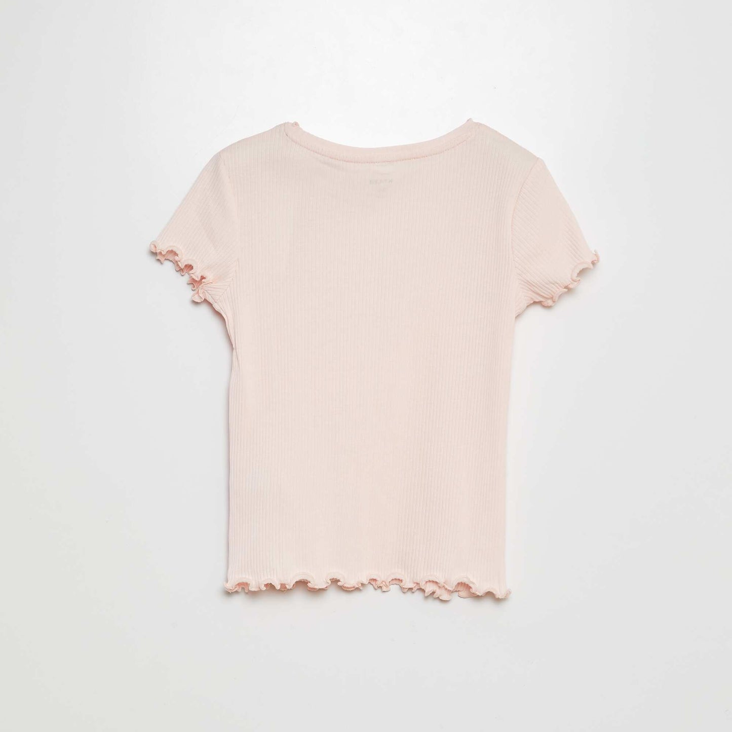 Ribbed cotton T-shirt WHITE