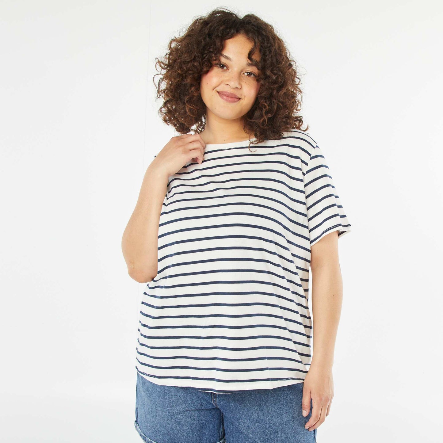 Short-sleeved printed T-shirt WHITE