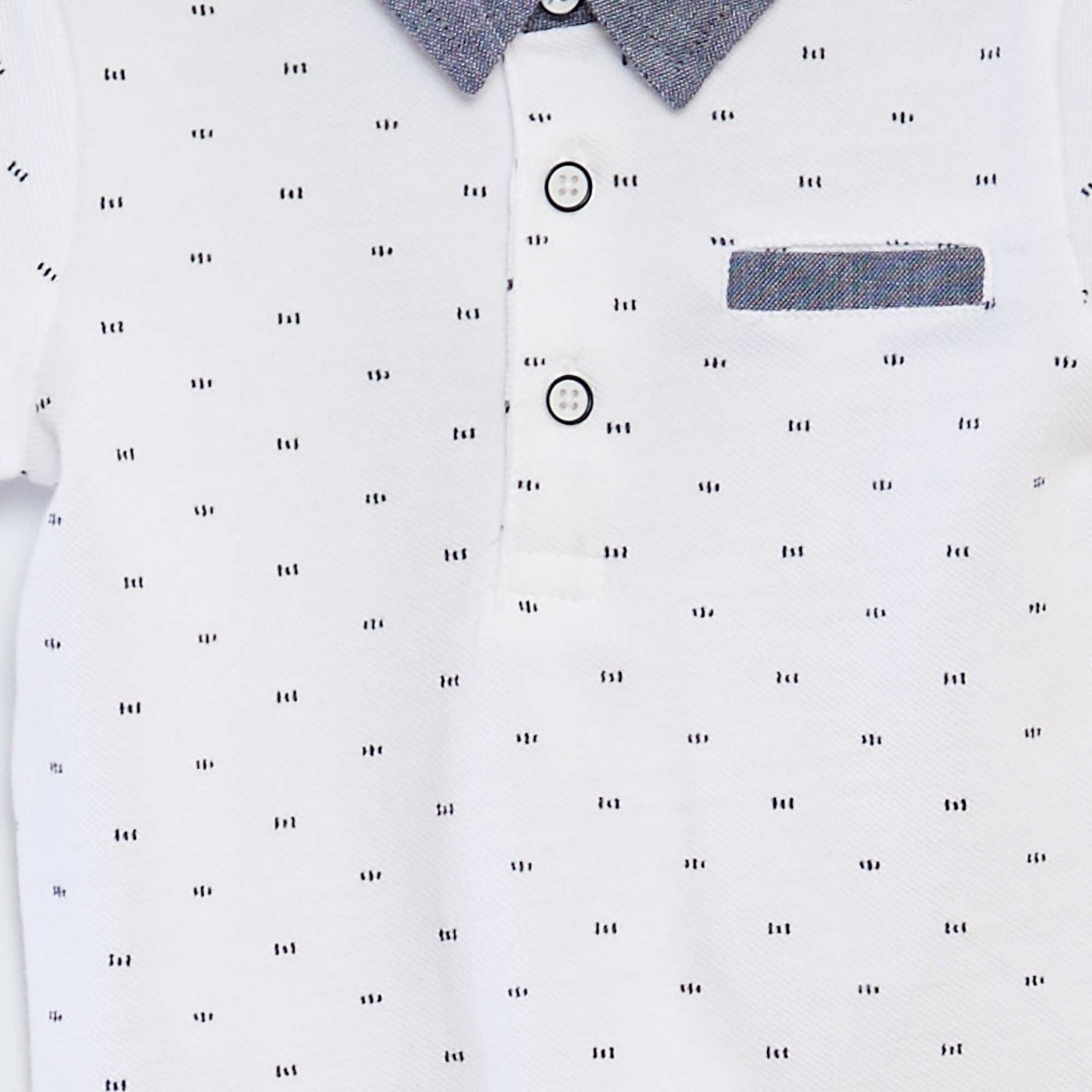 تيشرت بولو قطن بيكيه أبيض