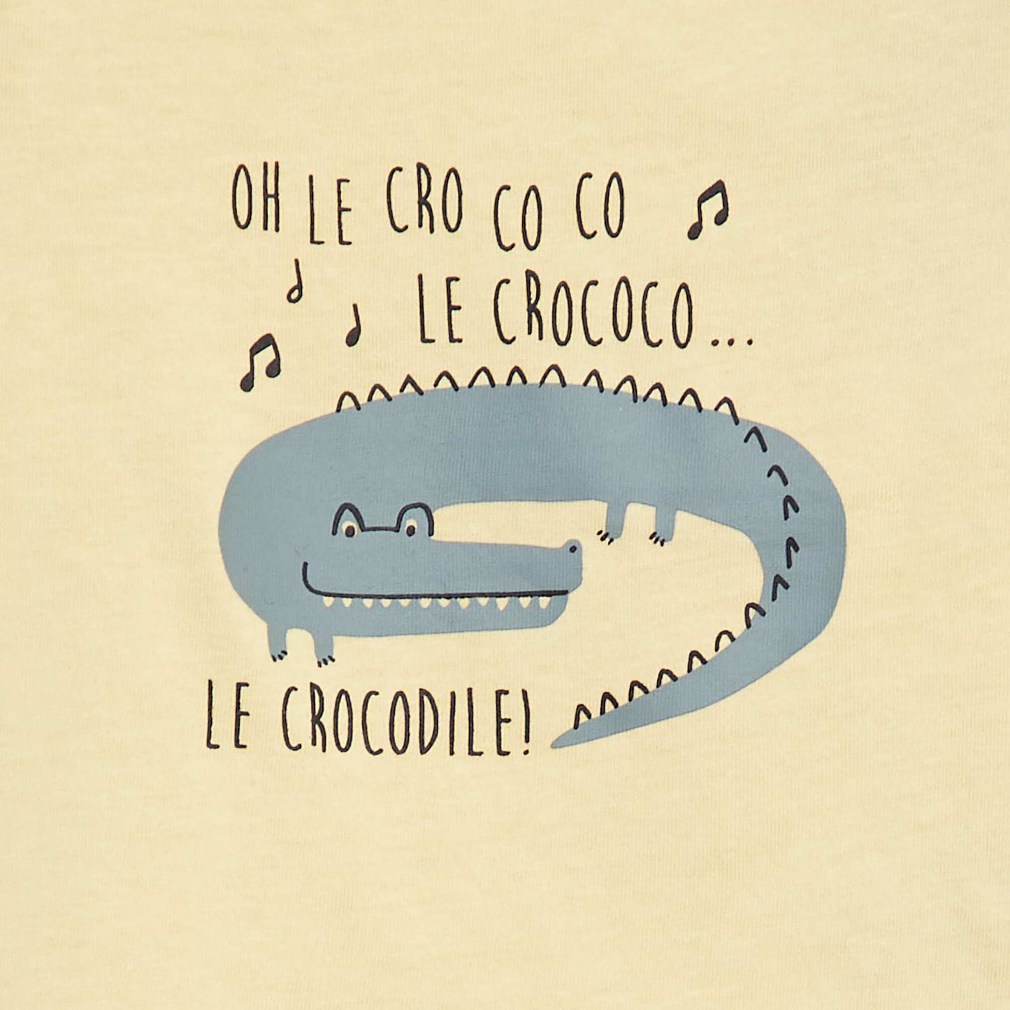 طباعة بأكمام قصيرة تيشرت أصفر