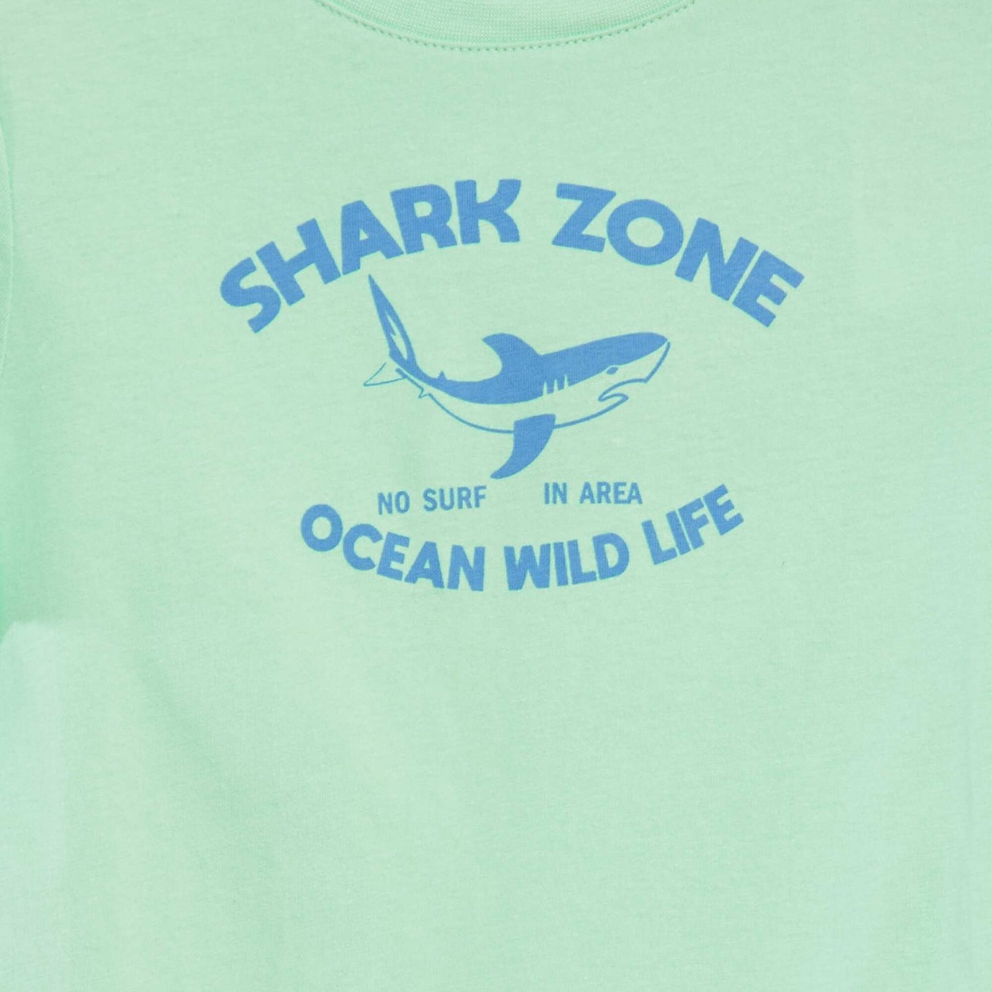 تيشرت أخضر طباعة بأكمام قصيرة