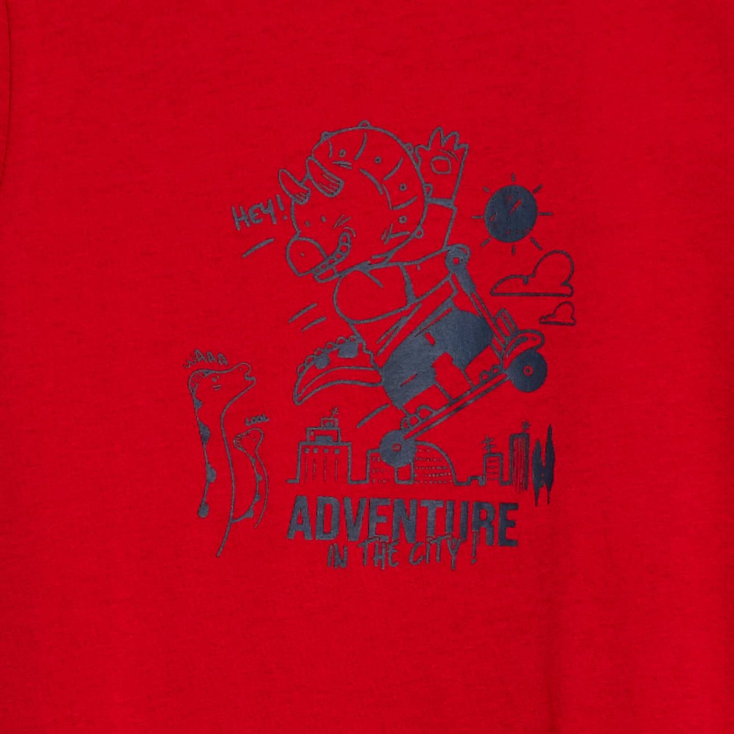 Short-sleeved printed T-shirt RED